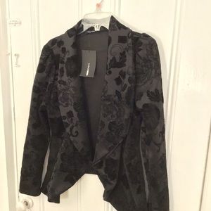 Tuxedo blazer with floral pattern